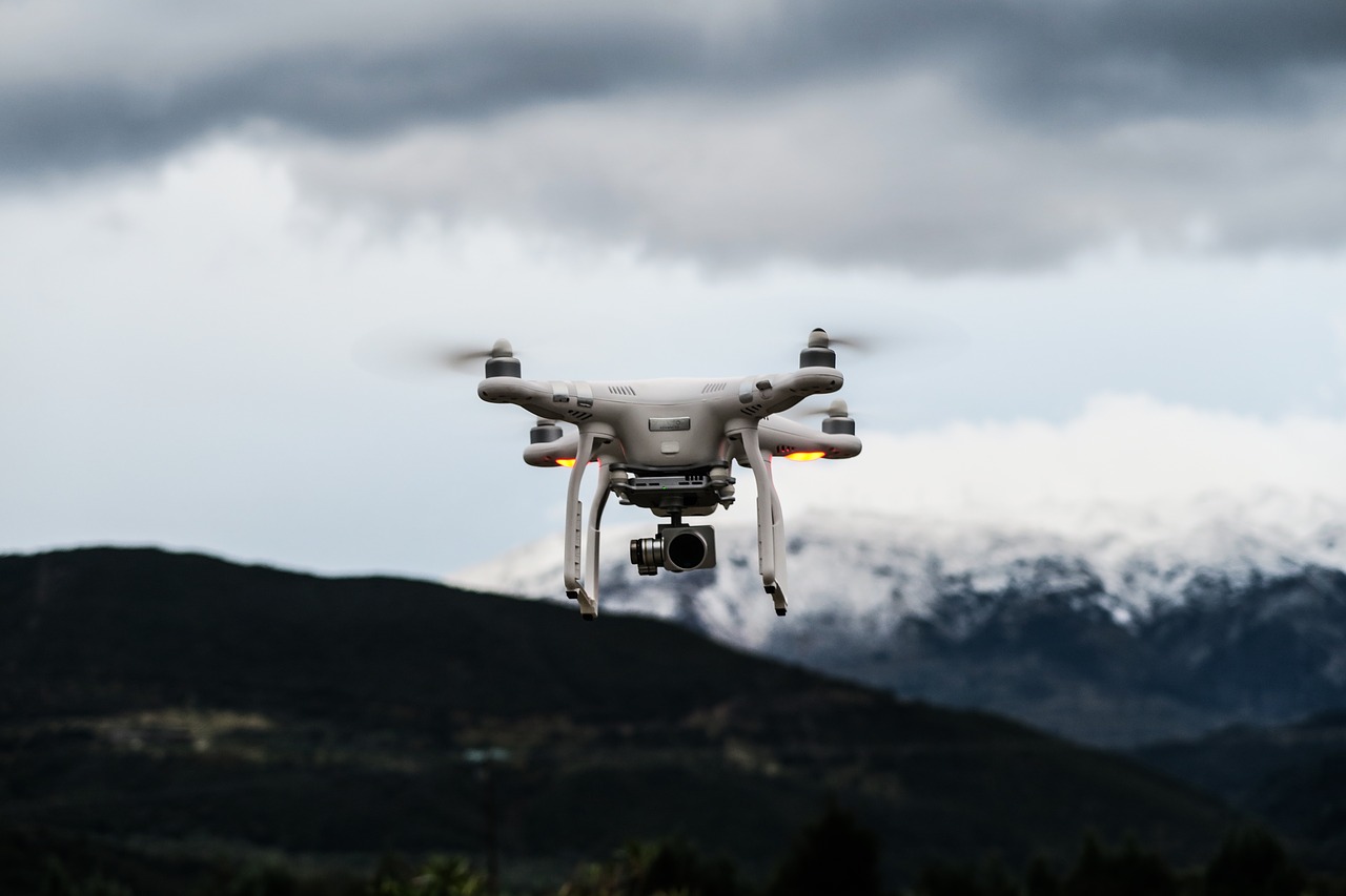 drone camera clouds free photo