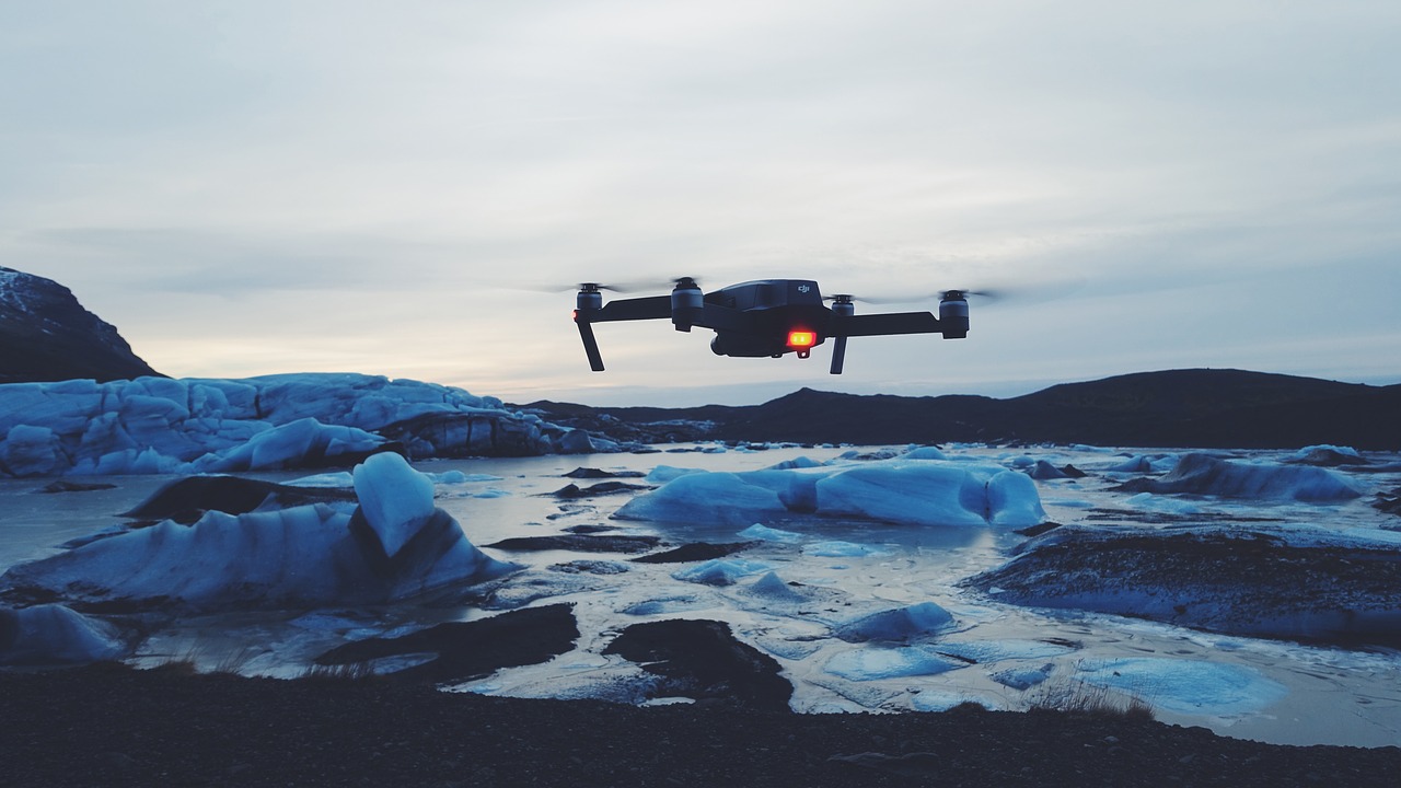 drone camera ice free photo