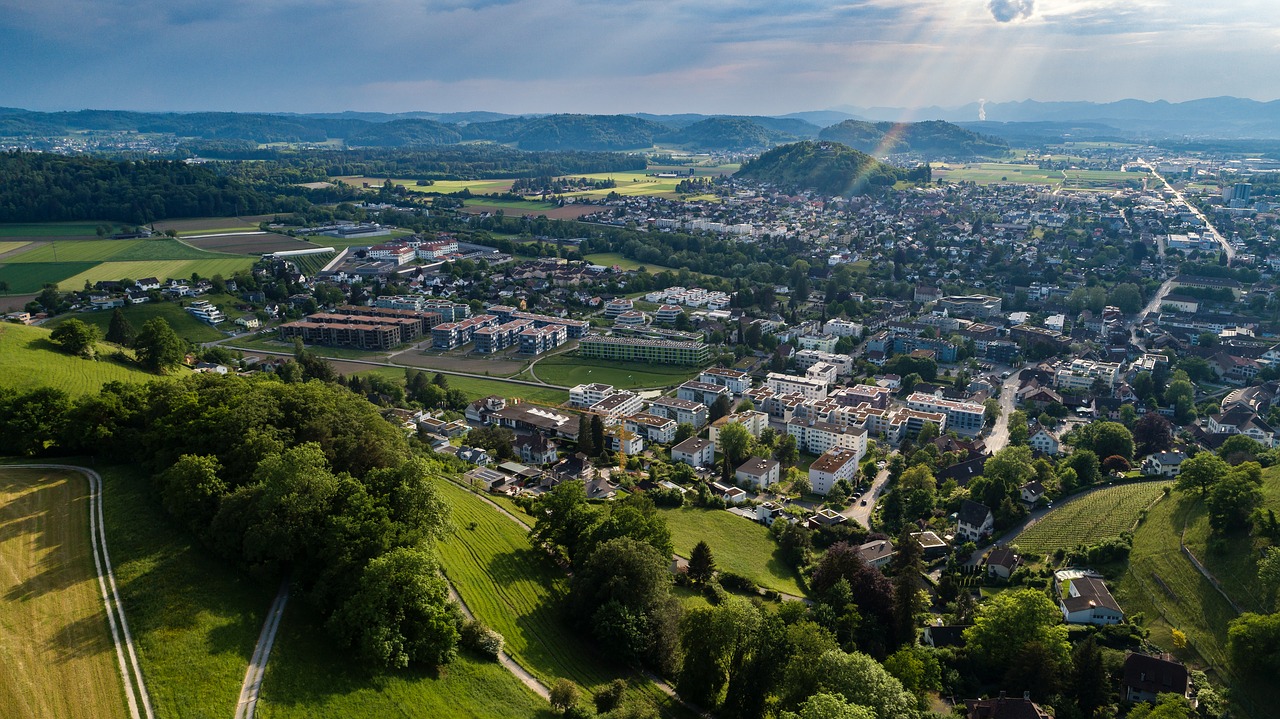 drone  lenzburg  aargau free photo