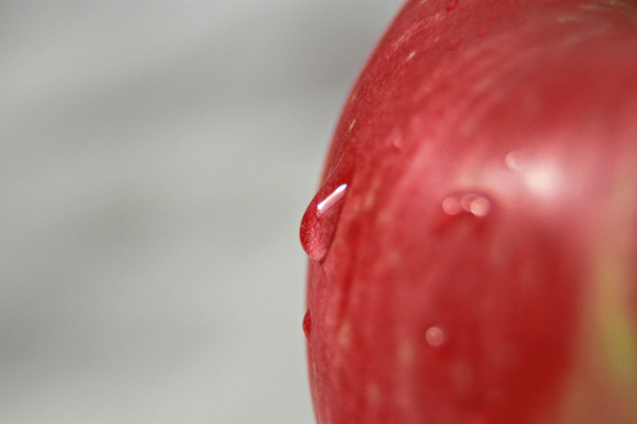 drop apple water free photo