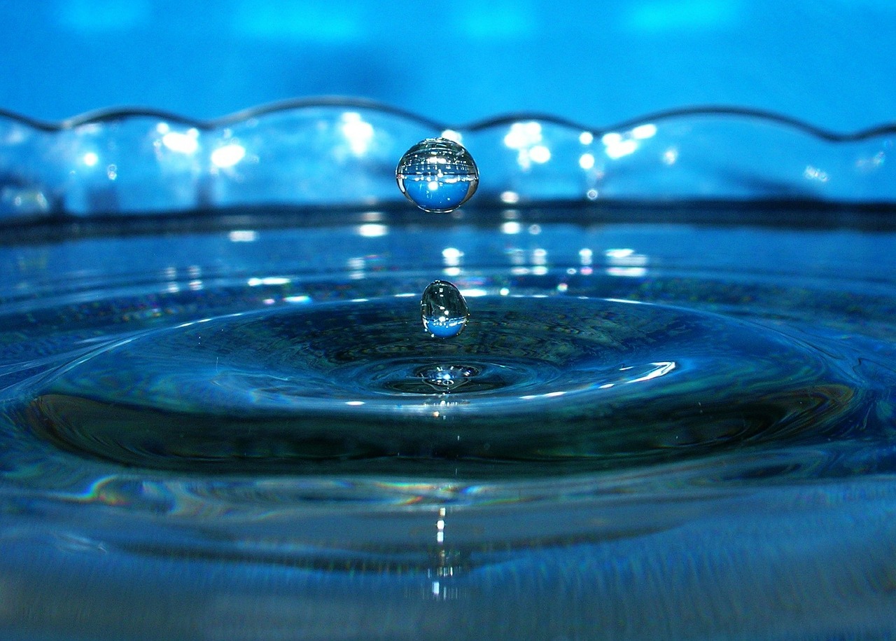 drop water blue free photo