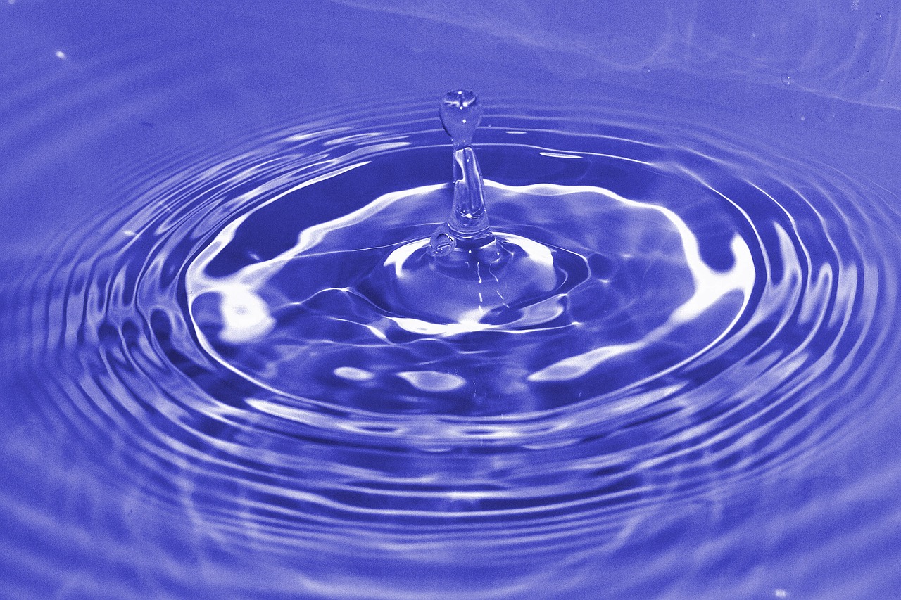 drop of water blue wave free photo