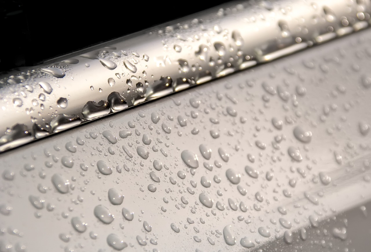 drop of water  metal  aluminium free photo