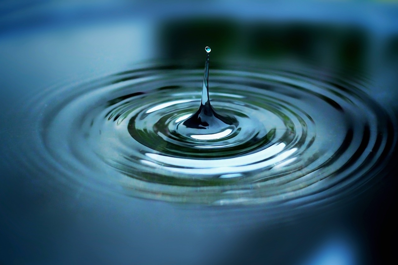 drop of water  droplet  wave free photo