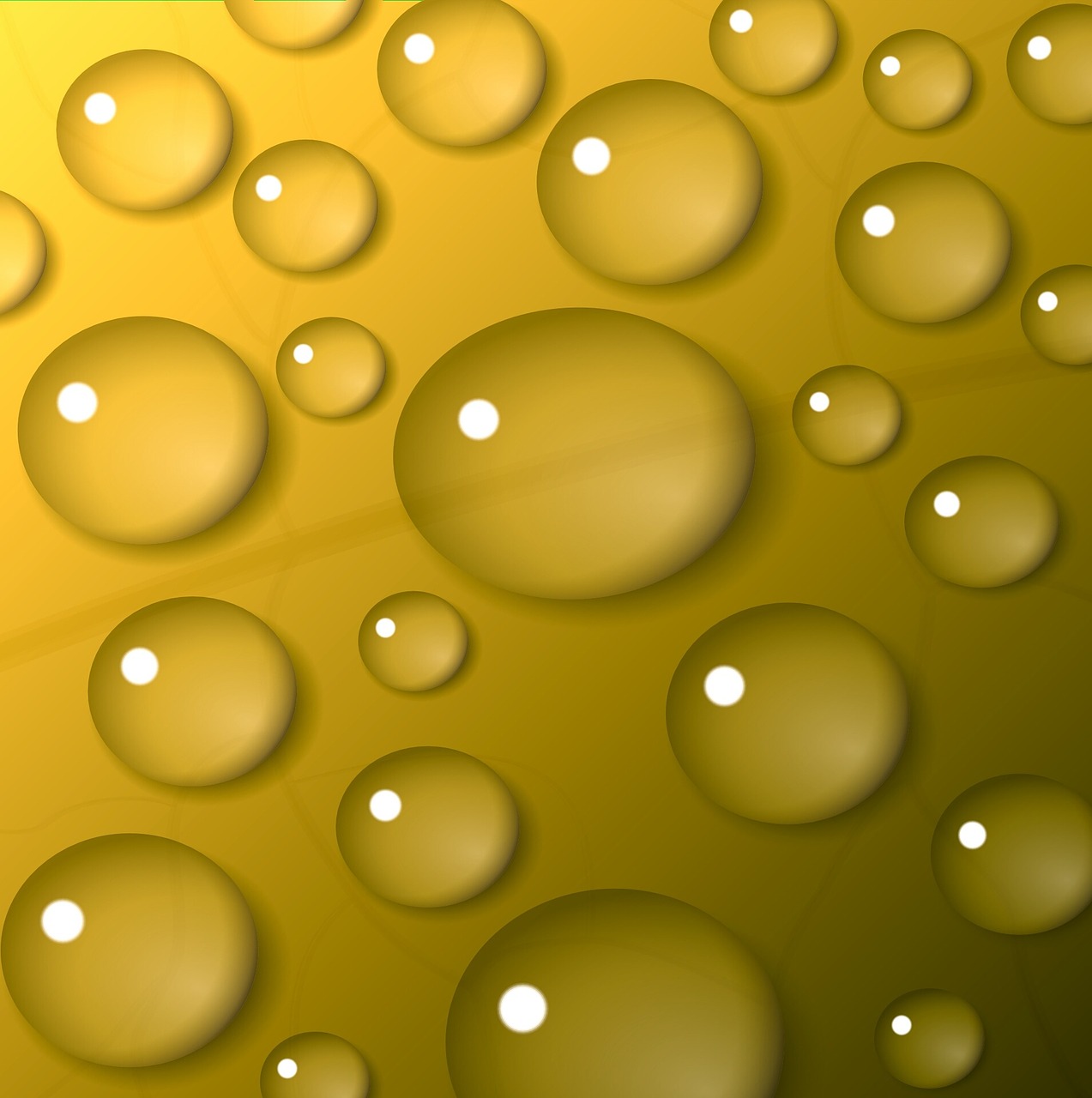 drop of water yellow background free photo