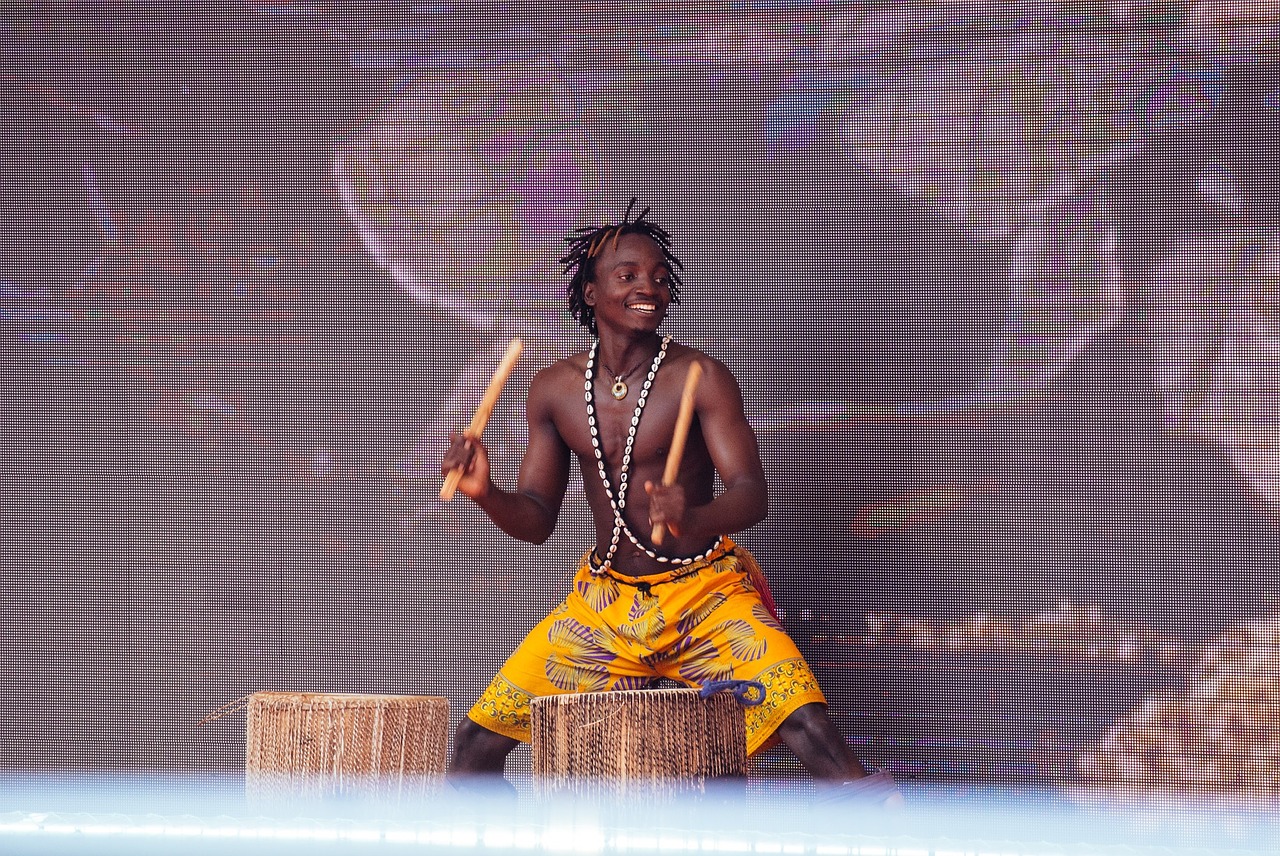 drum power african man free photo