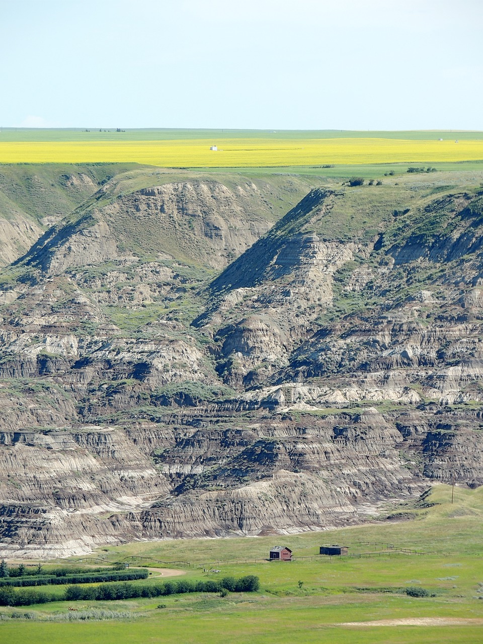 drumheller canyon valley free photo