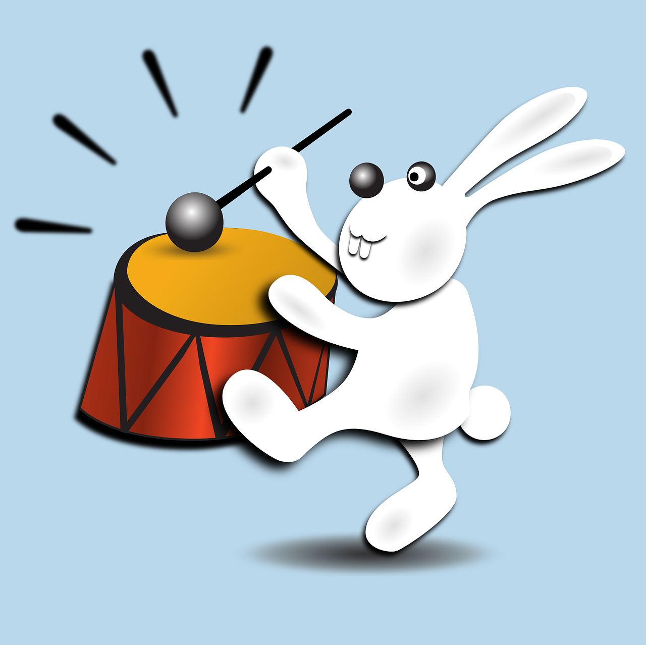 drumming rataplan bunny free photo