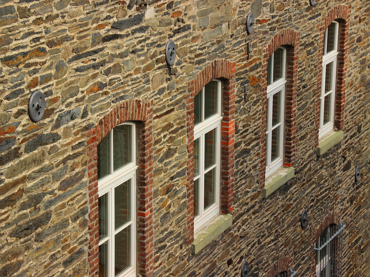 dry stone house window perspective free photo