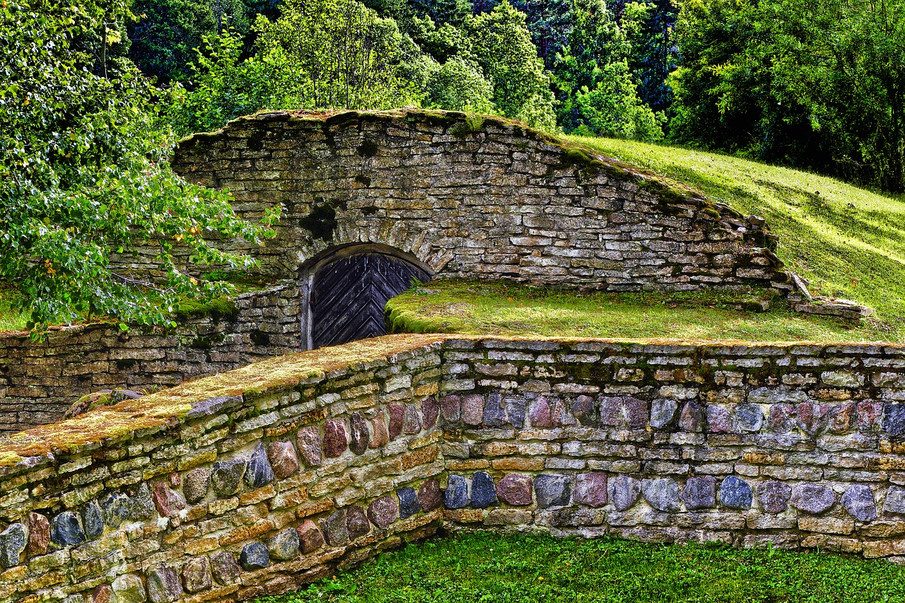 dry stone wall keller storage cellar free photo