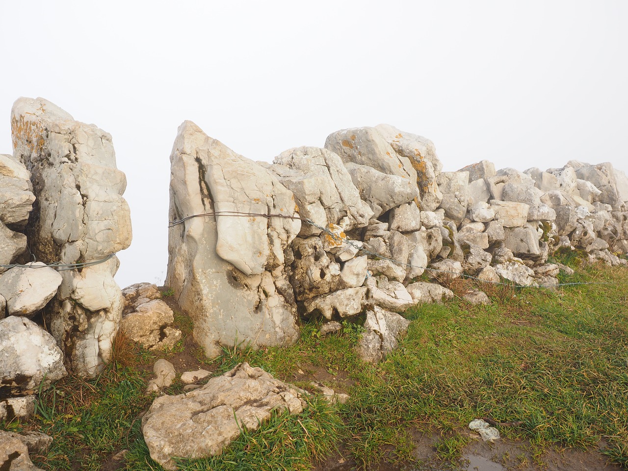 dry stone wall wall passage free photo