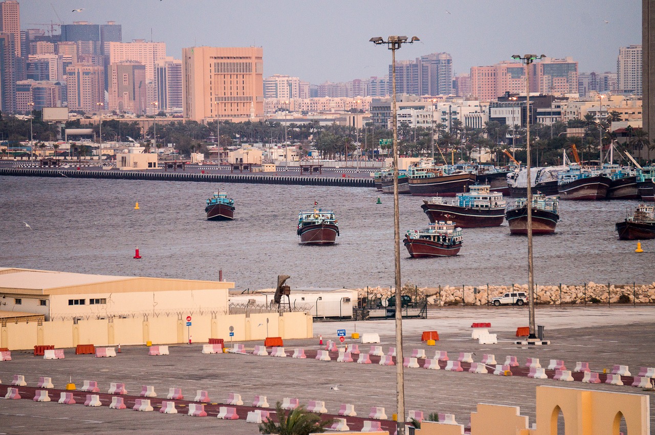 dubai port ship free photo