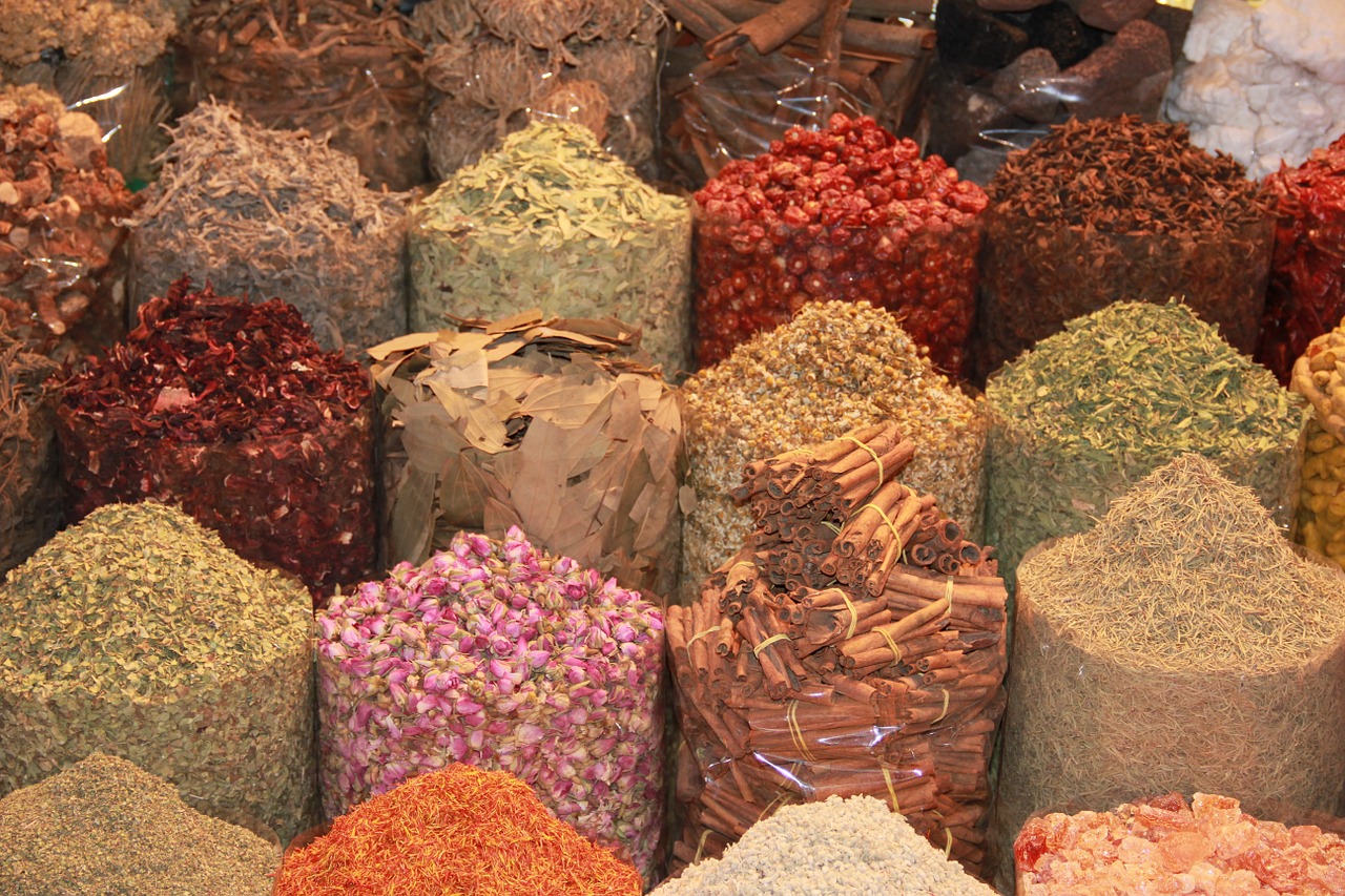 dubai souk spices free photo