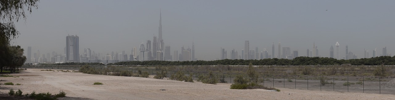 dubai panorama burj khalifa free photo