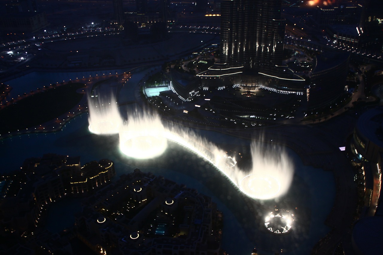 dubai city fountain free photo