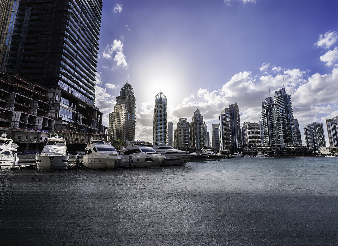 dubai  marina  architecture free photo