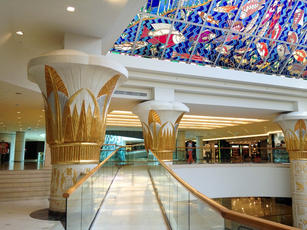 dubai wafi mall shopping free photo