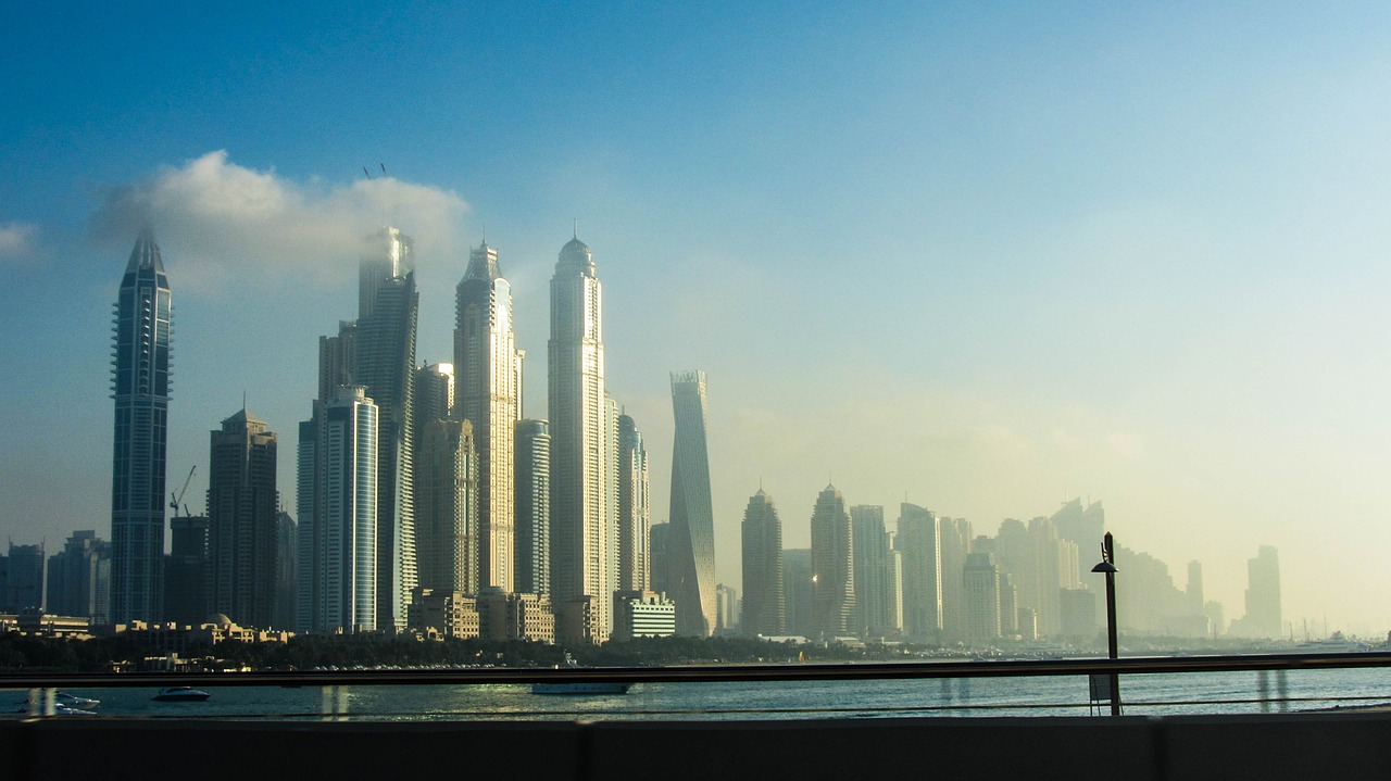 dubai skyline skyscraper free photo