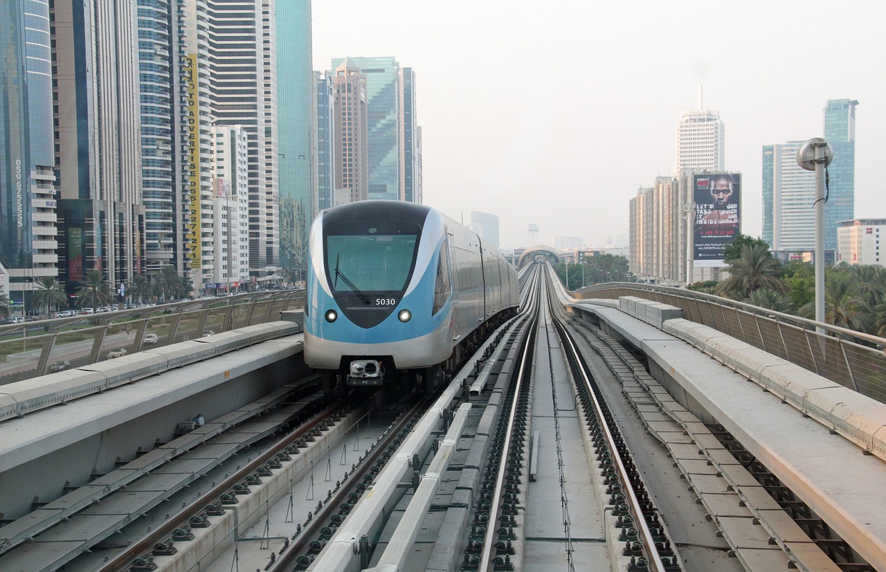 dubai metro rail free photo