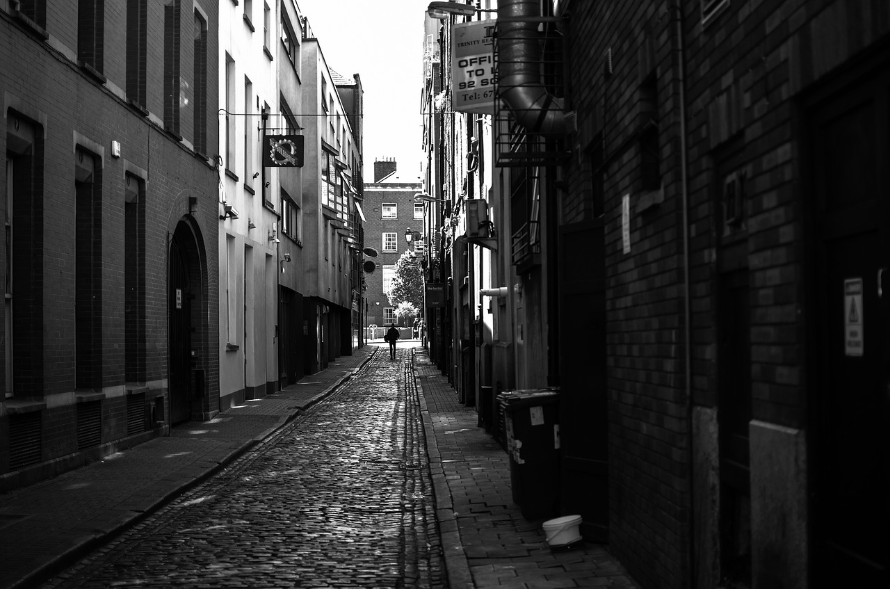 dublin via white black free photo