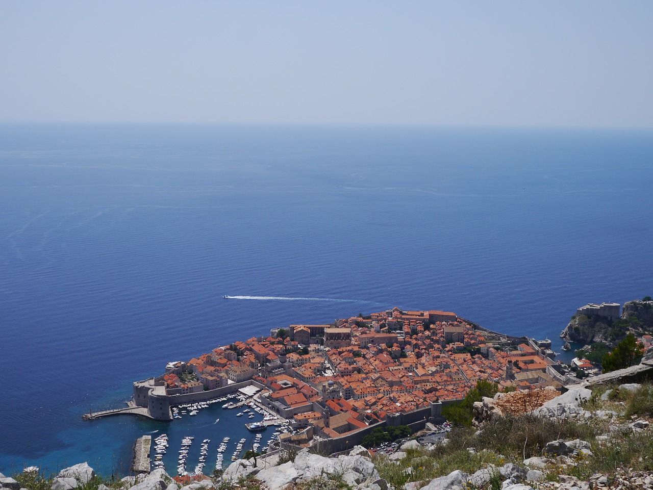 dubrovnik croatia sea castle free photo