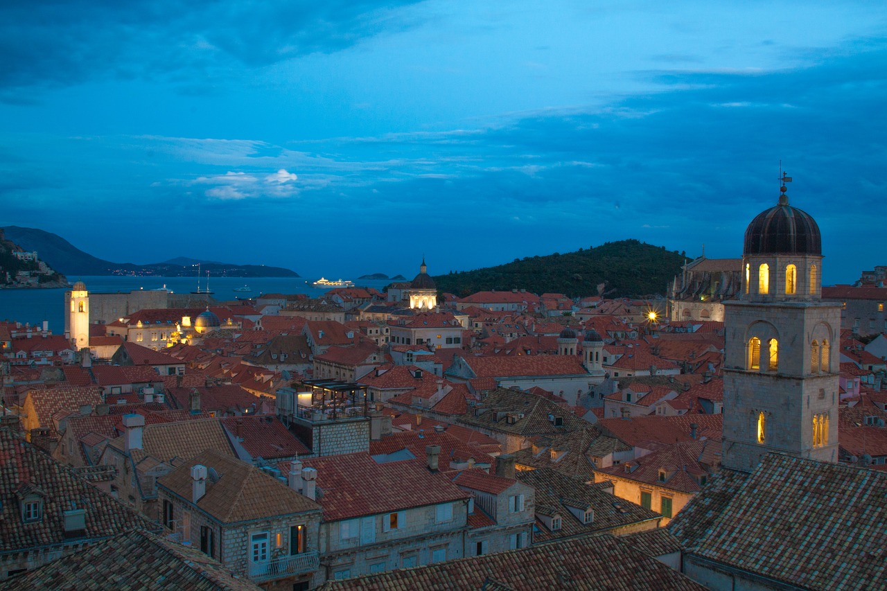 dubrovnik croatia dusk free photo