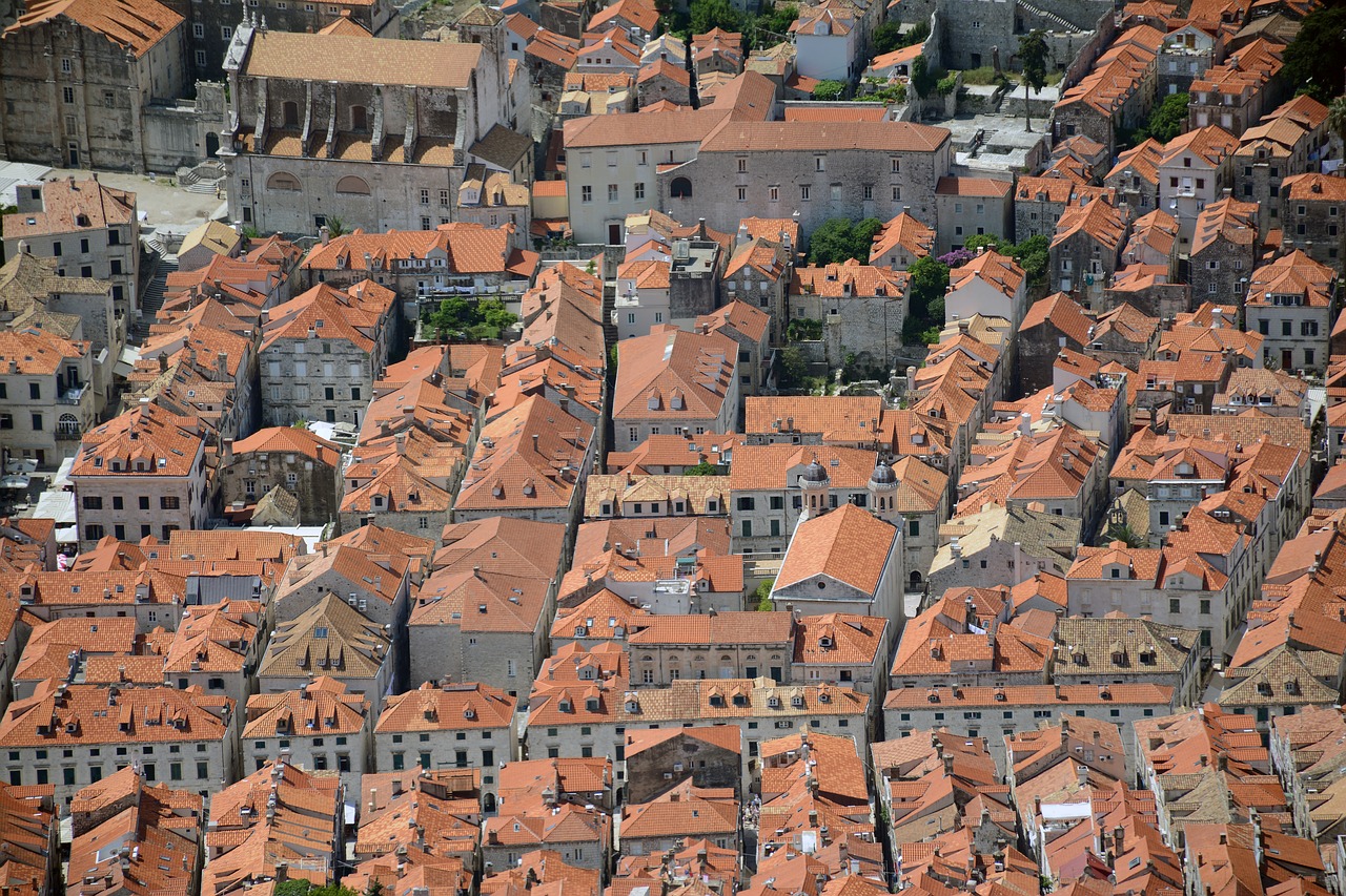 dubrovnik old town roofs free photo