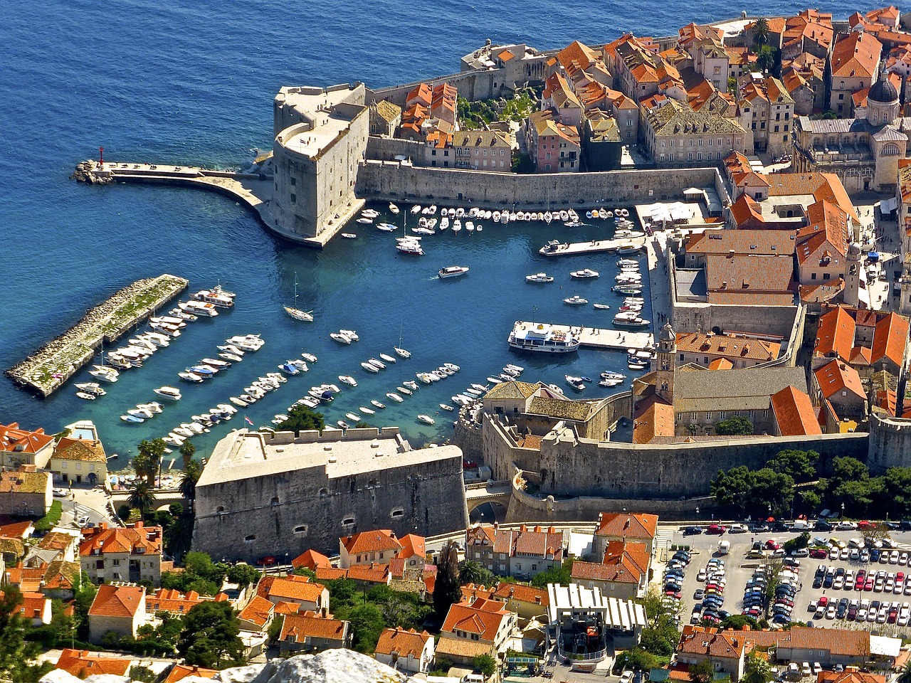 dubrovnik harbour fortress free photo