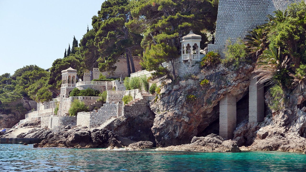 dubrovnik beach castle free photo