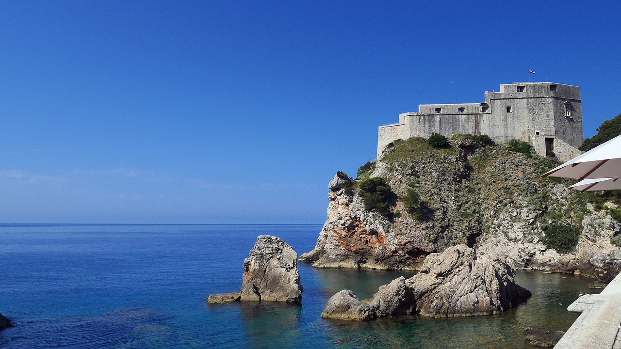 dubrovnik castle beach free photo