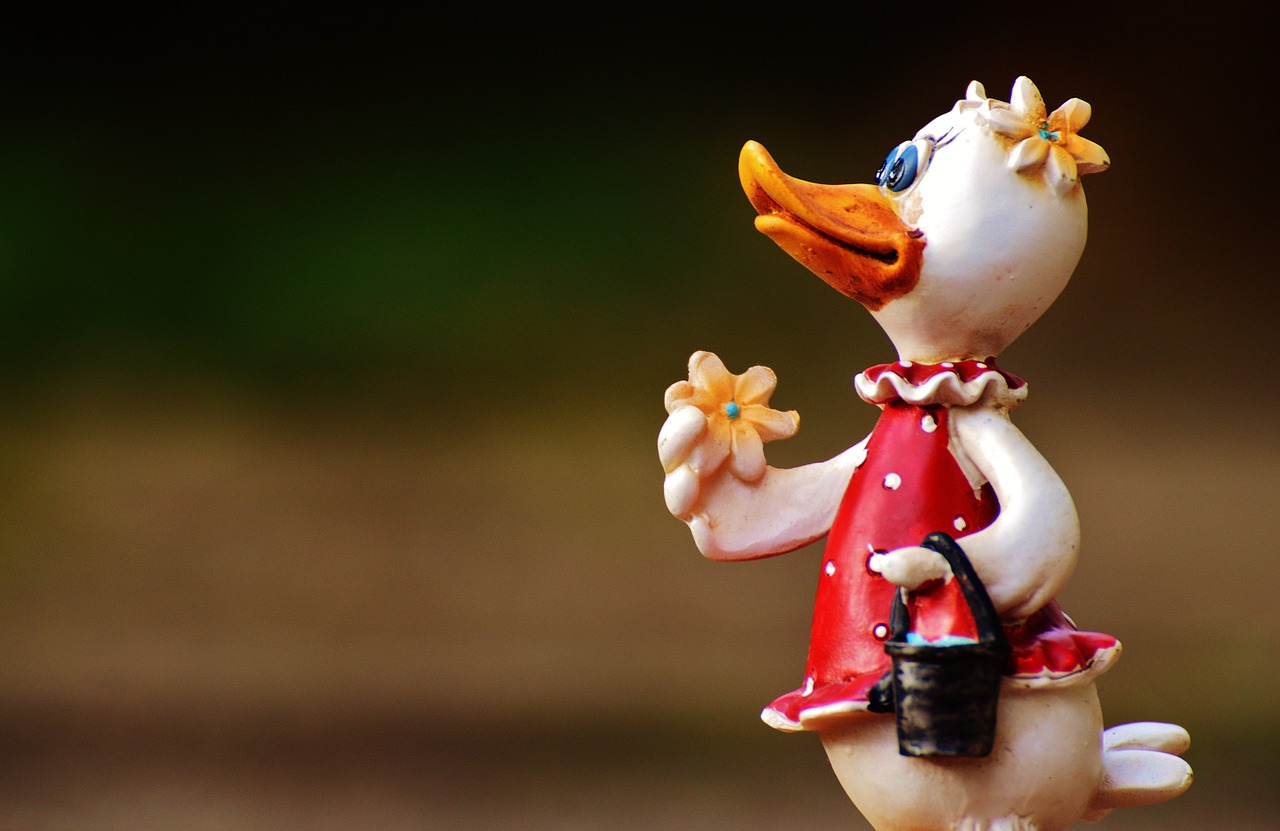 duck funny floral free photo