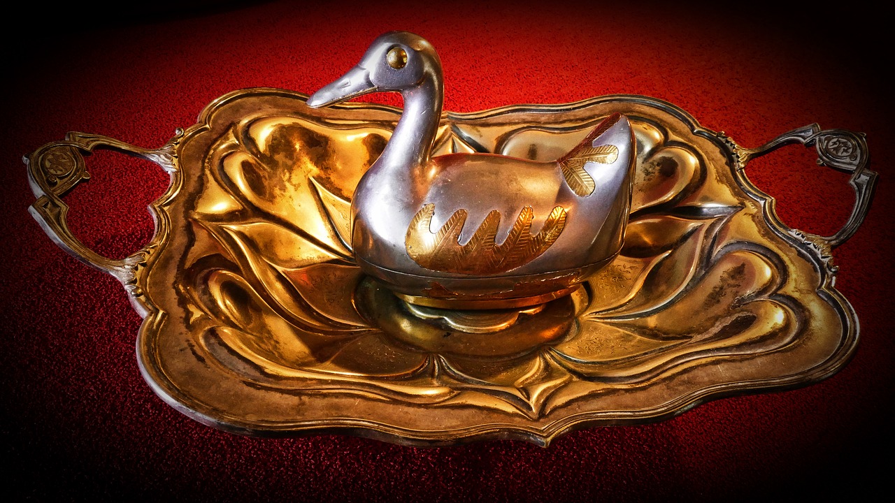 duck bowl silver free photo