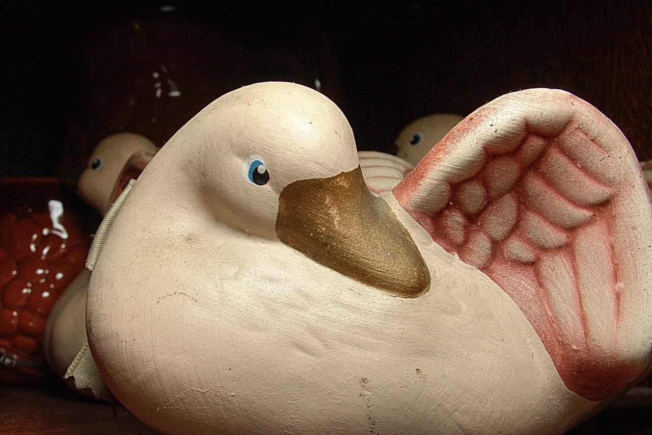duck statue swan free photo