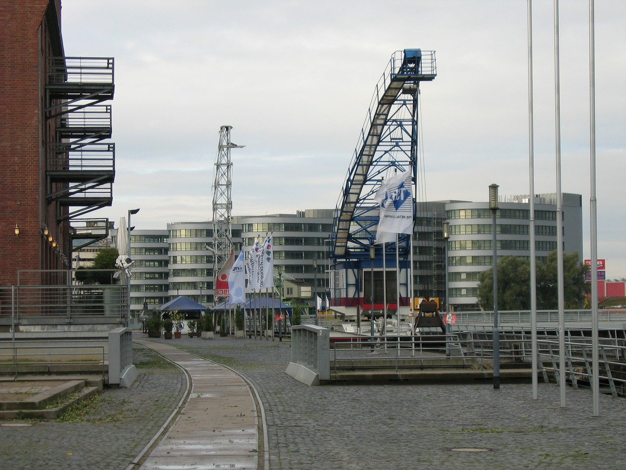 duisburg inner harbour port free photo