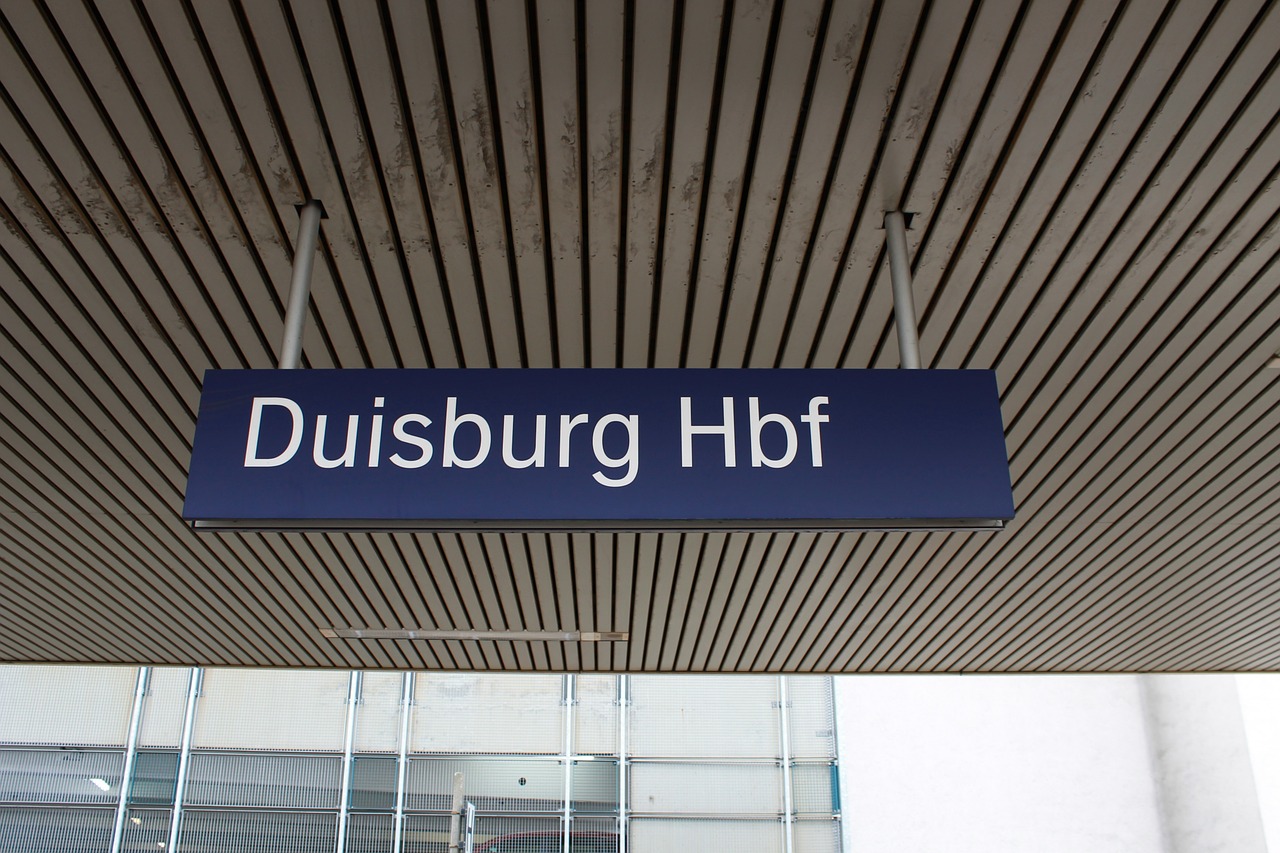 duisburg central station shield free photo