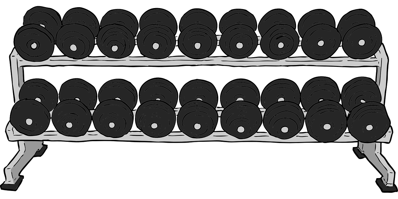 dumbbells rack weights free photo