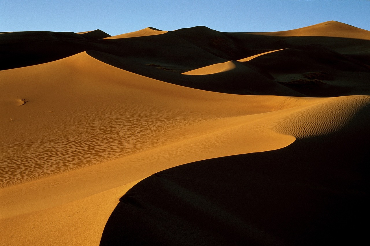 dunes sunset landscape free photo