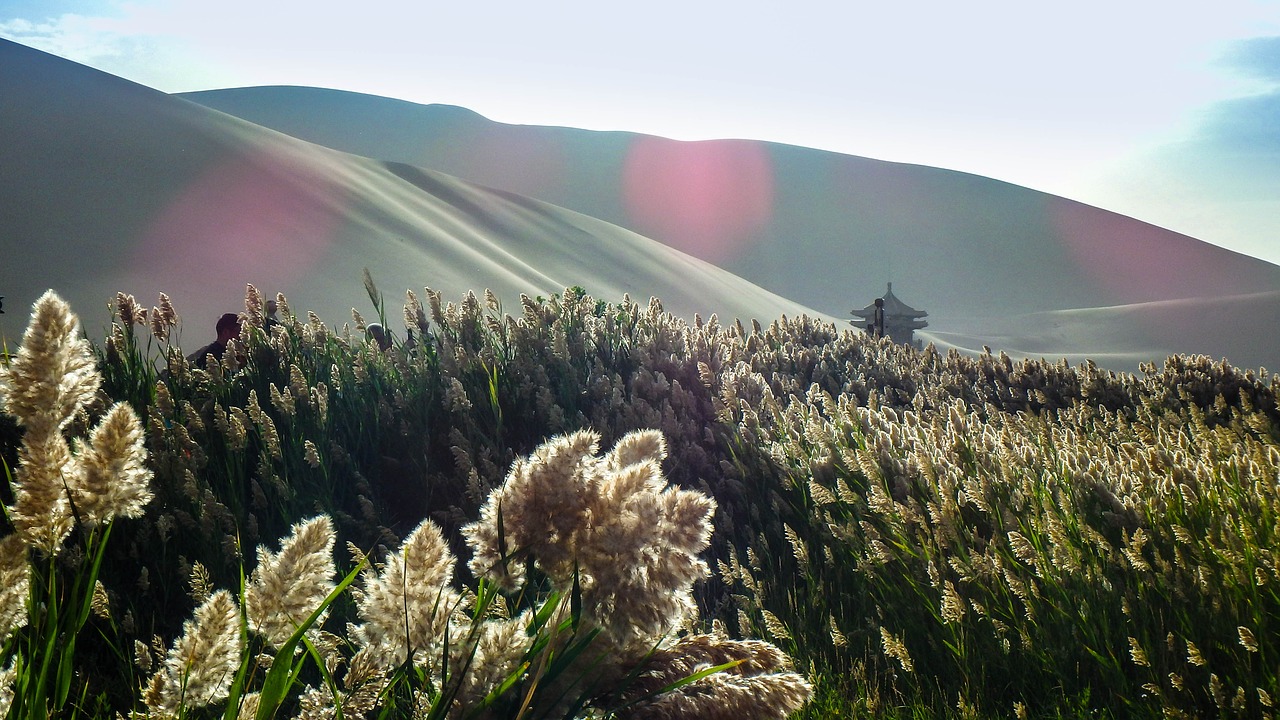 dunhuang mingsha backlighting free photo