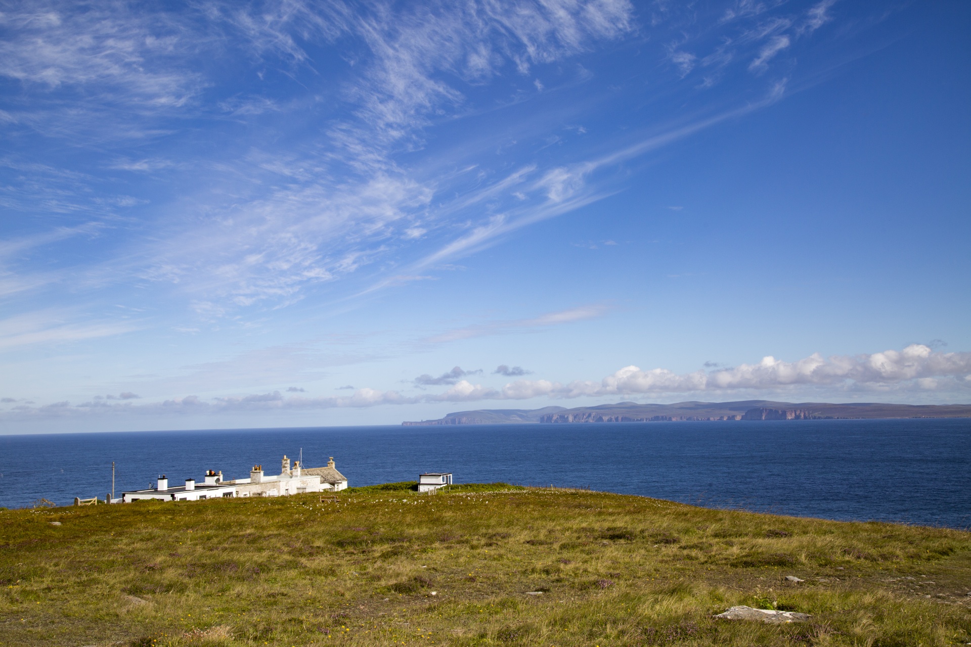 lighthouse scotland sea free photo