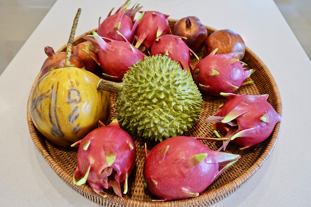 durian dragonfruit tropical free photo