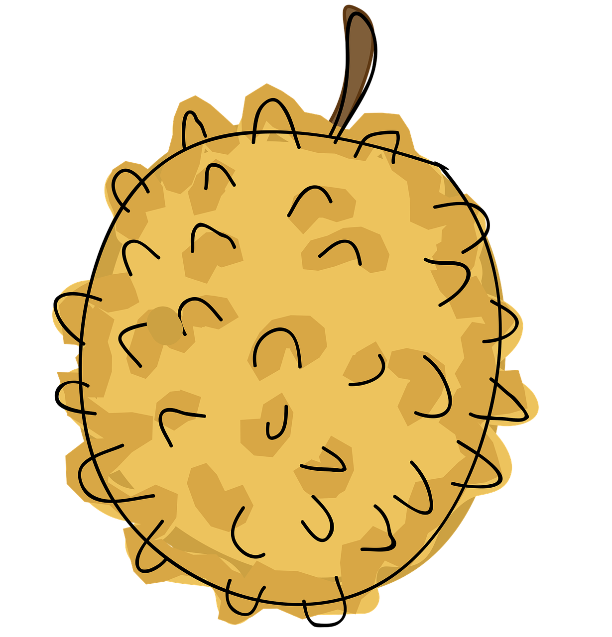 durian fruit cartoon free photo