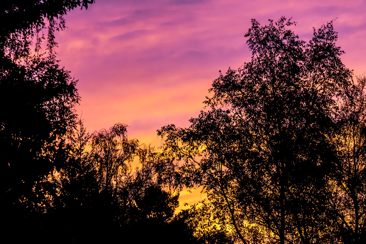 dusk sky glow free photo