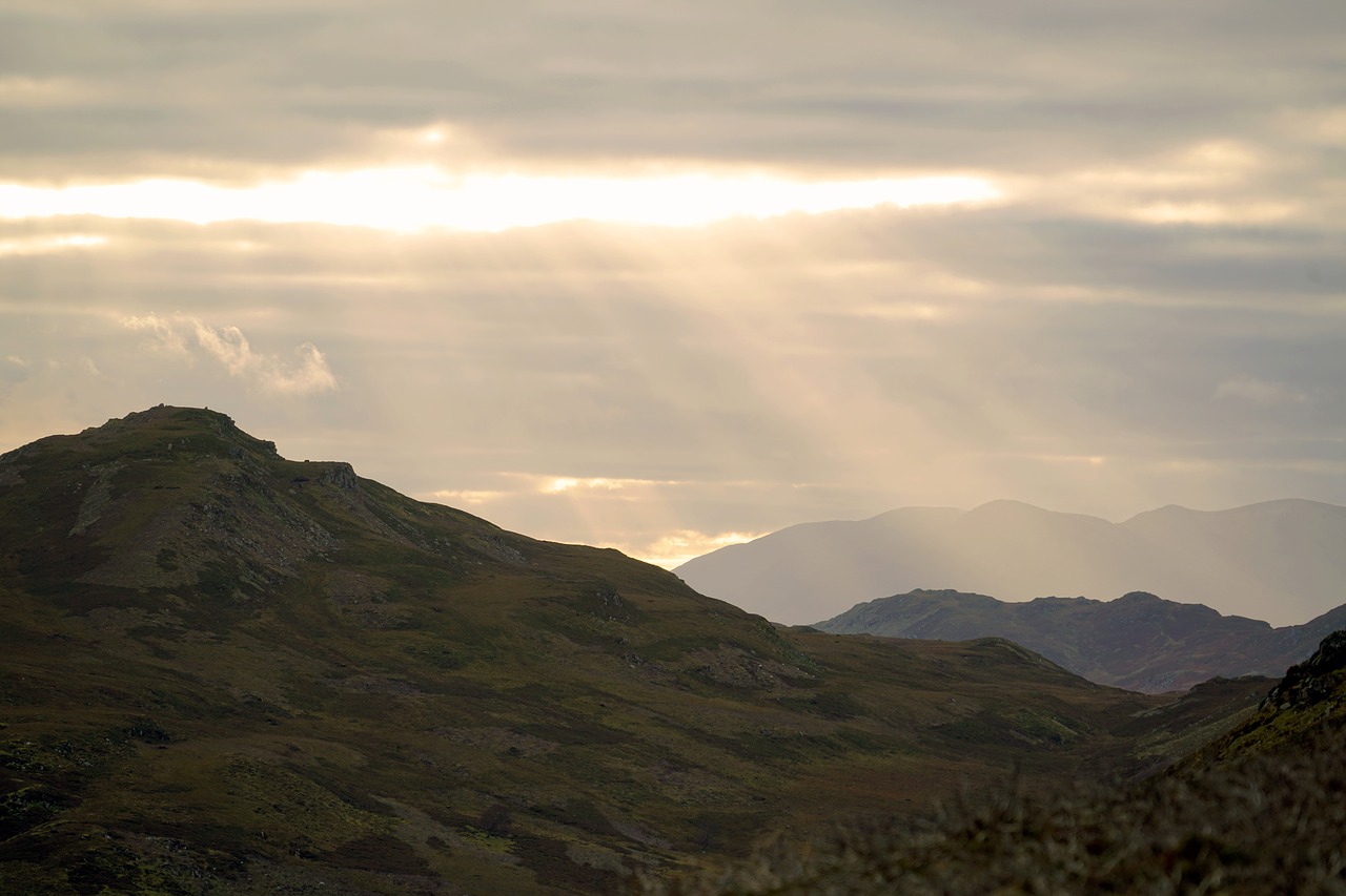 dusk mountain sunset free photo