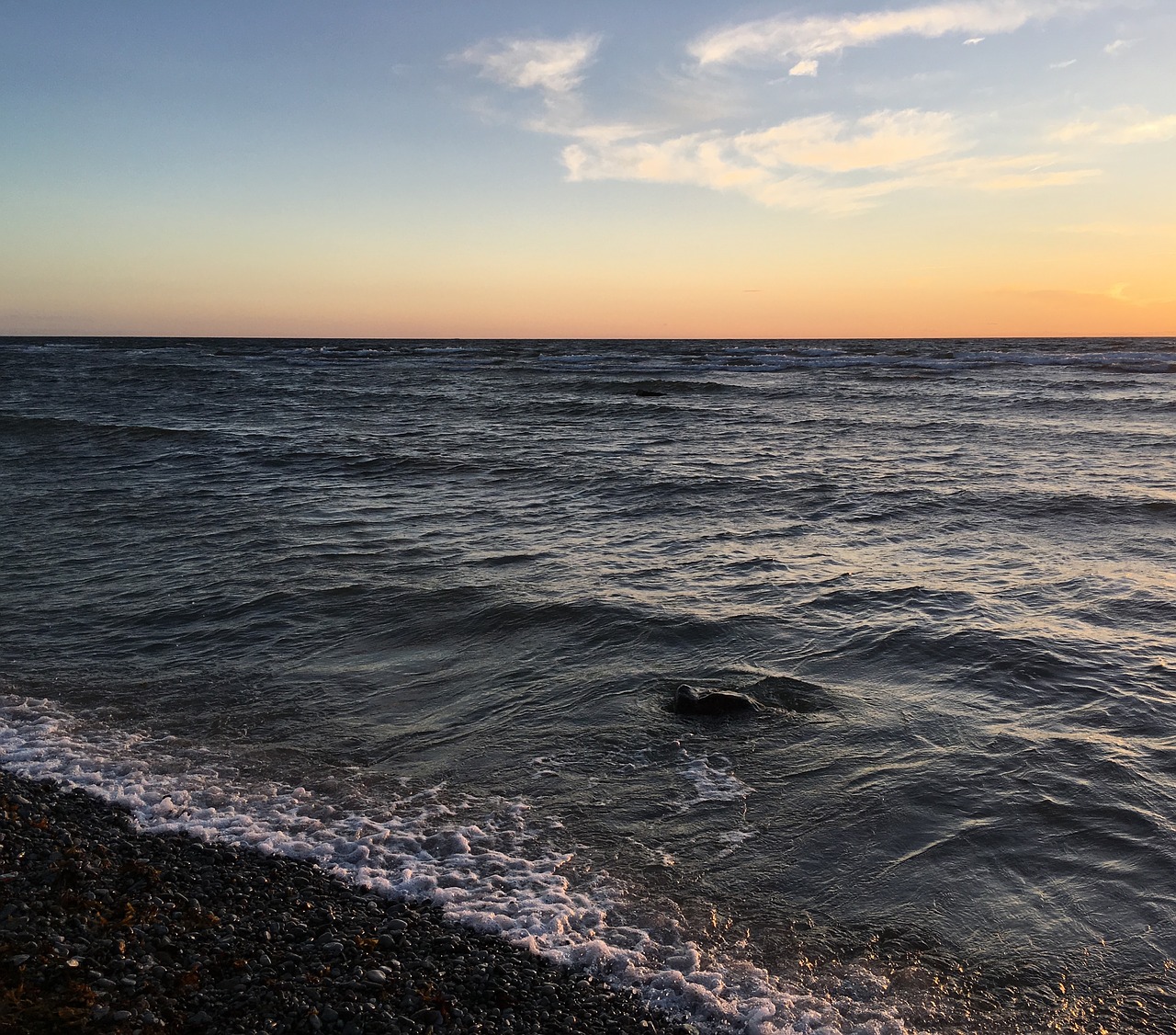 dusk  sea  sunset free photo