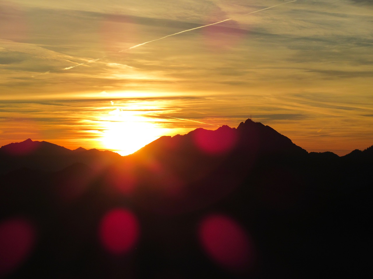 dusk mountains alpine free photo