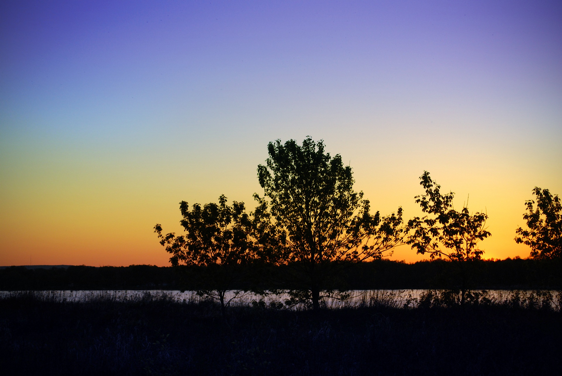 river dusk sunset free photo