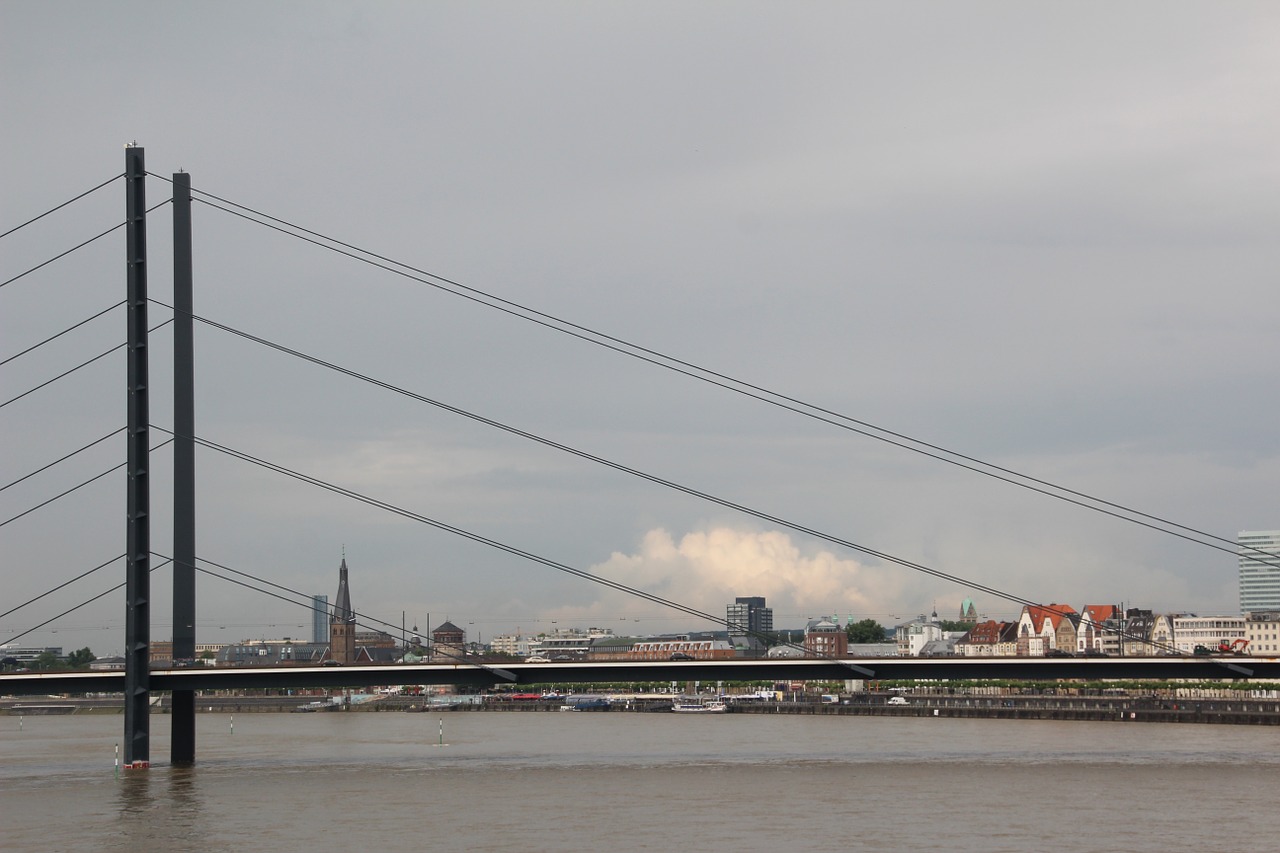 düsseldorf bridge rhine free photo