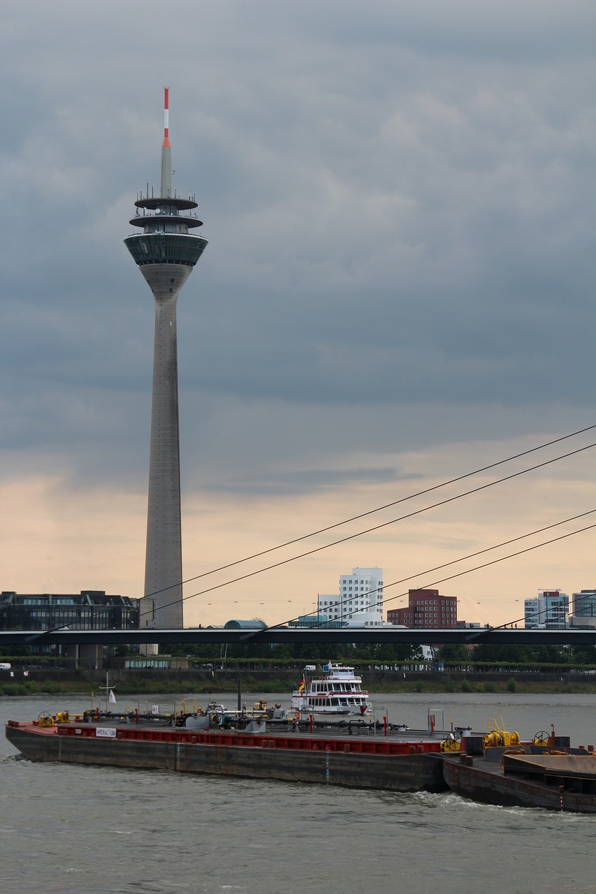 düsseldorf radio tower rhine free photo