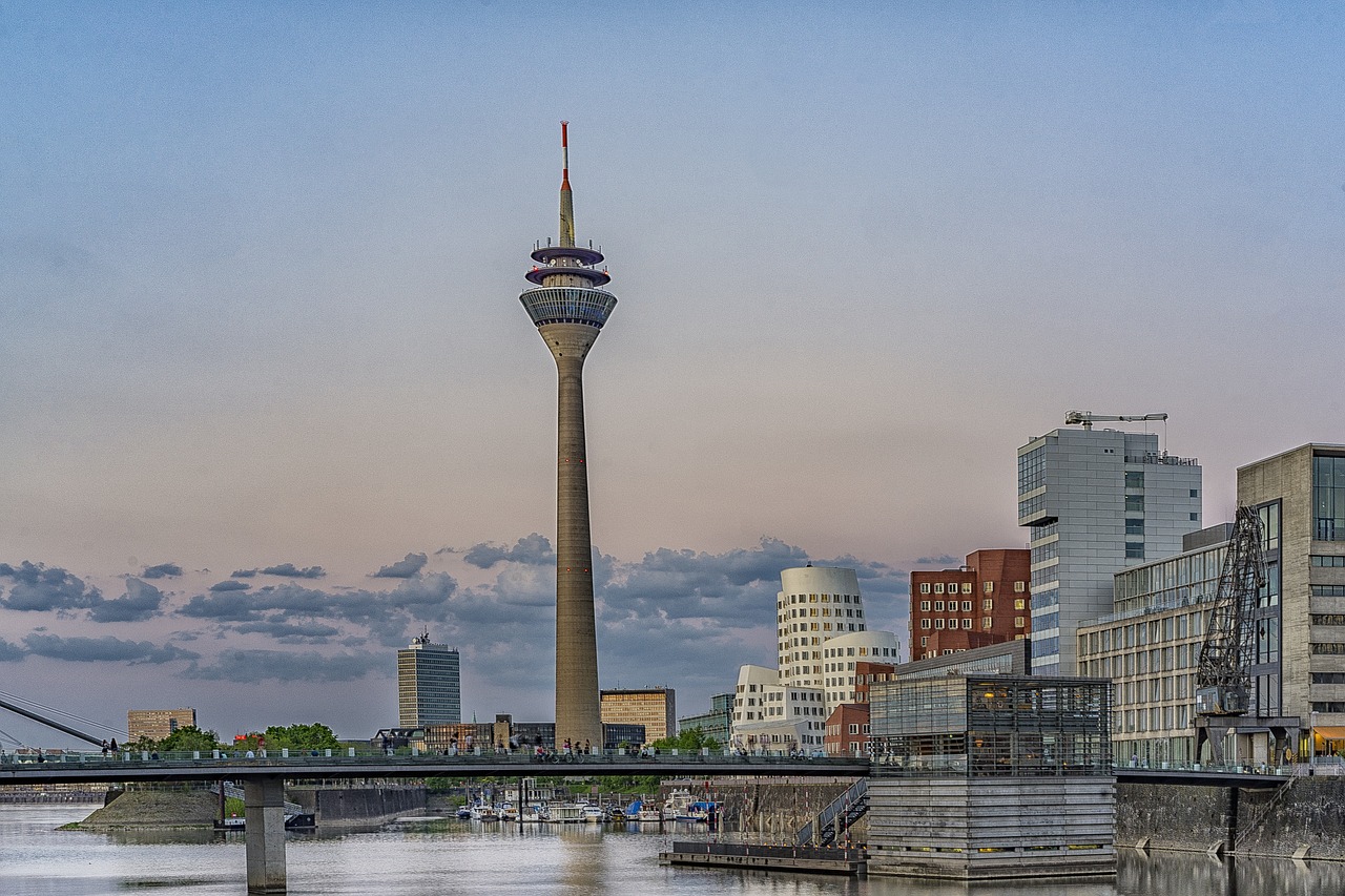 düsseldorf media harbour architecture free photo