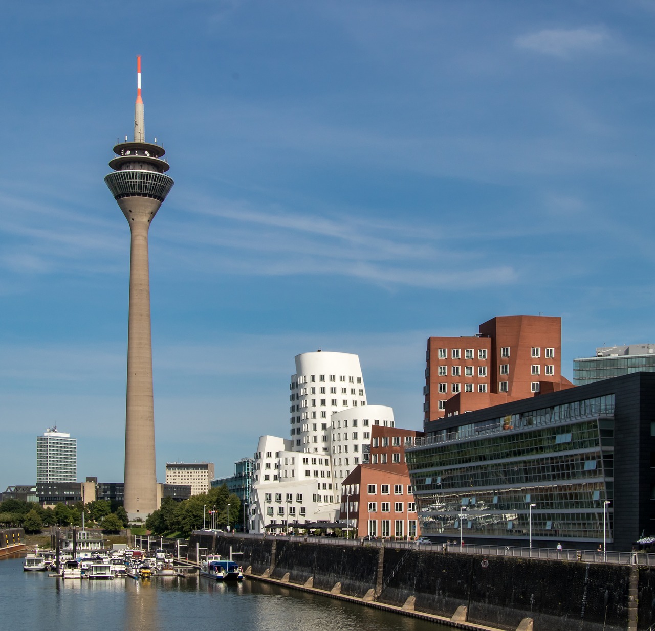 düsseldorf port architecture free photo